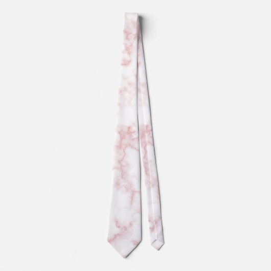 Elegant Pink Marble Neck Tie Krawatte (Vorderseite)