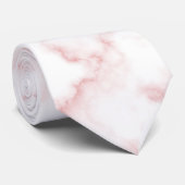 Elegant Pink Marble Neck Tie Krawatte (Gerollt)