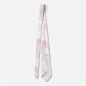 Elegant Pink Marble Neck Tie Krawatte (Rückseite)