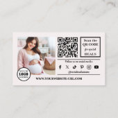 Elegant Pink Maternity Mother and Baby Retail Visitenkarte (Rückseite)