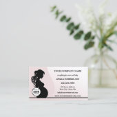 Elegant Pink Maternity Mother and Baby Retail Visitenkarte (Stehend Vorderseite)