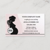 Elegant Pink Maternity Mother and Baby Retail Visitenkarte (Vorderseite)