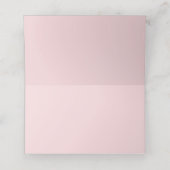 Elegant Pink Minimalist Table Sign Platzkarte (Innenseite Aufgefaltet)