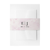 Elegant Pink Monogram Initials Wedding Einladungsbanderole (Vorderseite Beispiel)