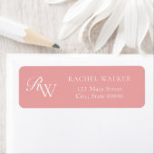 Elegant Pink Monogram Return Address (Insitu)