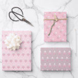 Elegant Pink Ombre Christmas Tree Muster Geschenkpapier Set<br><div class="desc">Digitale Kunst</div>