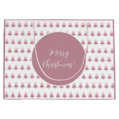 Elegant Pink Ombre Christmas Tree Muster Große Geschenktüte (Vorderseite)