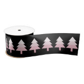 Elegant Pink Ombre Christmas Tree Muster Satinband (Spule)
