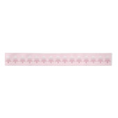 Elegant Pink Ombre Christmas Tree Muster Satinband (Vorderseite)