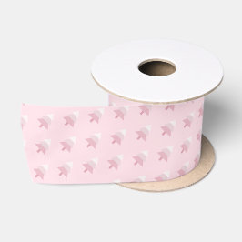 Elegant Pink Ombre Christmas Tree Muster Satinband
