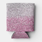 Elegant Pink Ombre Glitzer Sparkle Dosenkühler (Vorderseite)
