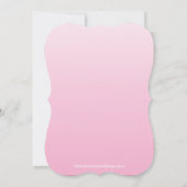 Elegant Pink Ombre Kinderdusche Einladung (Rückseite)
