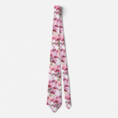 Elegant Pink Orchid Neck Tie Krawatte (Vorderseite)