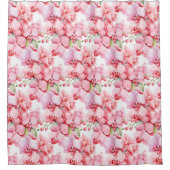 Elegant Pink Orchids Shower Curtain Duschvorhang (Vorderseite)