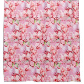 Elegant Pink Orchids Shower Curtain Duschvorhang (Vorderseite)