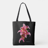 Elegant Pink Oriental Lilies Tasche (Rückseite)
