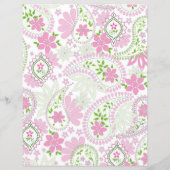 Elegant Pink Paisley Stylish Preppy Monogram (Rückseite)