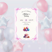 Elegant Pink Pastel Birthday Einladung