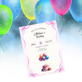 Elegant Pink Pastel Birthday Einladung