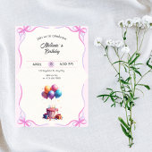 Elegant Pink Pastel Birthday Einladung