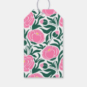 Elegant Pink Peony Blume Hochzeit Danke Geschenkanhänger (Rückseite)