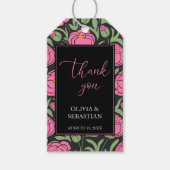 Elegant Pink Peony Blume Hochzeit Danke Geschenkanhänger (Vorderseite)