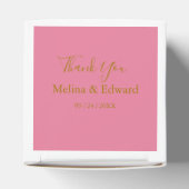 Elegant Pink Peony Florals Wedding Geschenkschachtel (Oben)