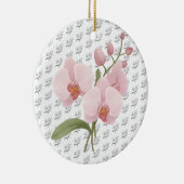 Elegant Pink Phalaenopsis Orchid Ceramic Ornament (Rechts)