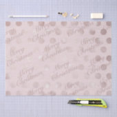 Elegant Pink Polka Dot Frohe Weihnachten Seidenpapier (Handwerk)