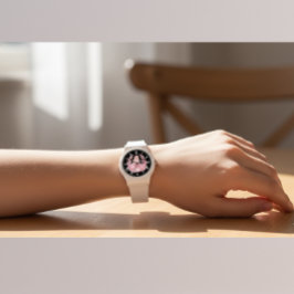 Elegant Pink Princess Doll Cherry Blossom Women's Armbanduhr