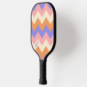 Elegant Pink Purple Chevron Pattern Custom Name Pickleball Schläger (Links)