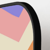 Elegant Pink Purple Chevron Pattern Custom Name Pickleball Schläger (Linke Seite)