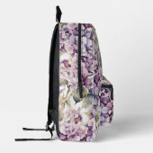 Elegant pink purple watercolor hydrangeas  bedruckter rucksack (Links)