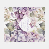 Elegant pink purple watercolor hydrangeas  fleecedecke (Vorderseite (Horizontal))