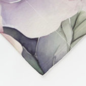Elegant pink purple watercolor hydrangeas  fleecedecke (Ecke)