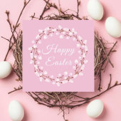 Elegant Pink Pussy Willow Easter Feiertagskarte