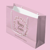 Elegant Pink Pussy Willow Happy Oaster Große Geschenktüte