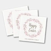 Elegant Pink Pussy Willow Happy Oaster Serviette