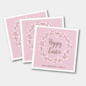 Elegant Pink Pussy Willow Happy Oaster Serviette