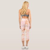 Elegant Pink Quarz Marmor Capri Leggings (Rückseite)