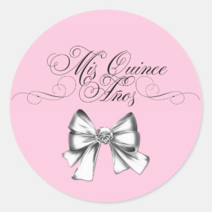 Elegant Pink Quinceanera Stickers