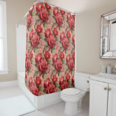 Elegant Pink Red Roses Shower Curtain Duschvorhang (Beispiel)