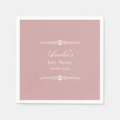 Elegant Pink Regency Style Baby Shower  Serviette (Vorderseite)
