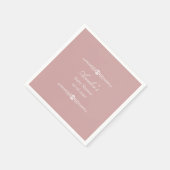 Elegant Pink Regency Style Baby Shower  Serviette (Ecke)
