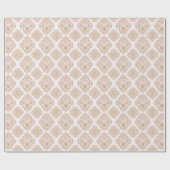 Elegant Pink Rose and Gold Baroque Frame Geschenkpapier (Flach)