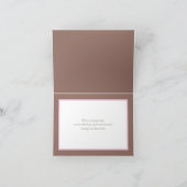 Elegant Pink Rose Botanical Color Congratulations Karte (Innenseite)