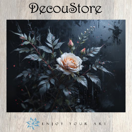 Elegant Pink Rose Decoupage Seidenpapier