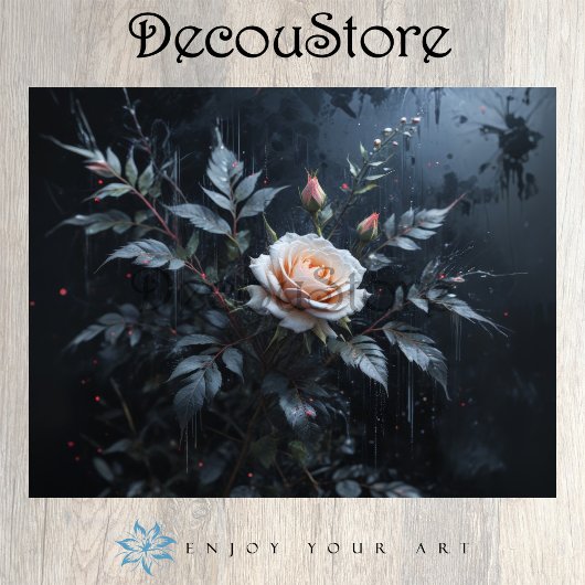 Elegant Pink Rose Decoupage Seidenpapier