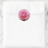 ELEGANT PINK ROSE RUNDER AUFKLEBER (Tasche)