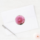 ELEGANT PINK ROSE RUNDER AUFKLEBER (Umschlag)